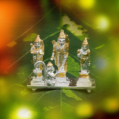 Estele Gold-Polished Spiritual Ram Darbar|God Ram,Laxman,Sita & Hanuman Idol for Home/Car Décor