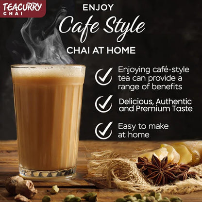 Teacurry Ginger Instant Tea Premix - Premium Ginger Premix Tea with Real Ginger
