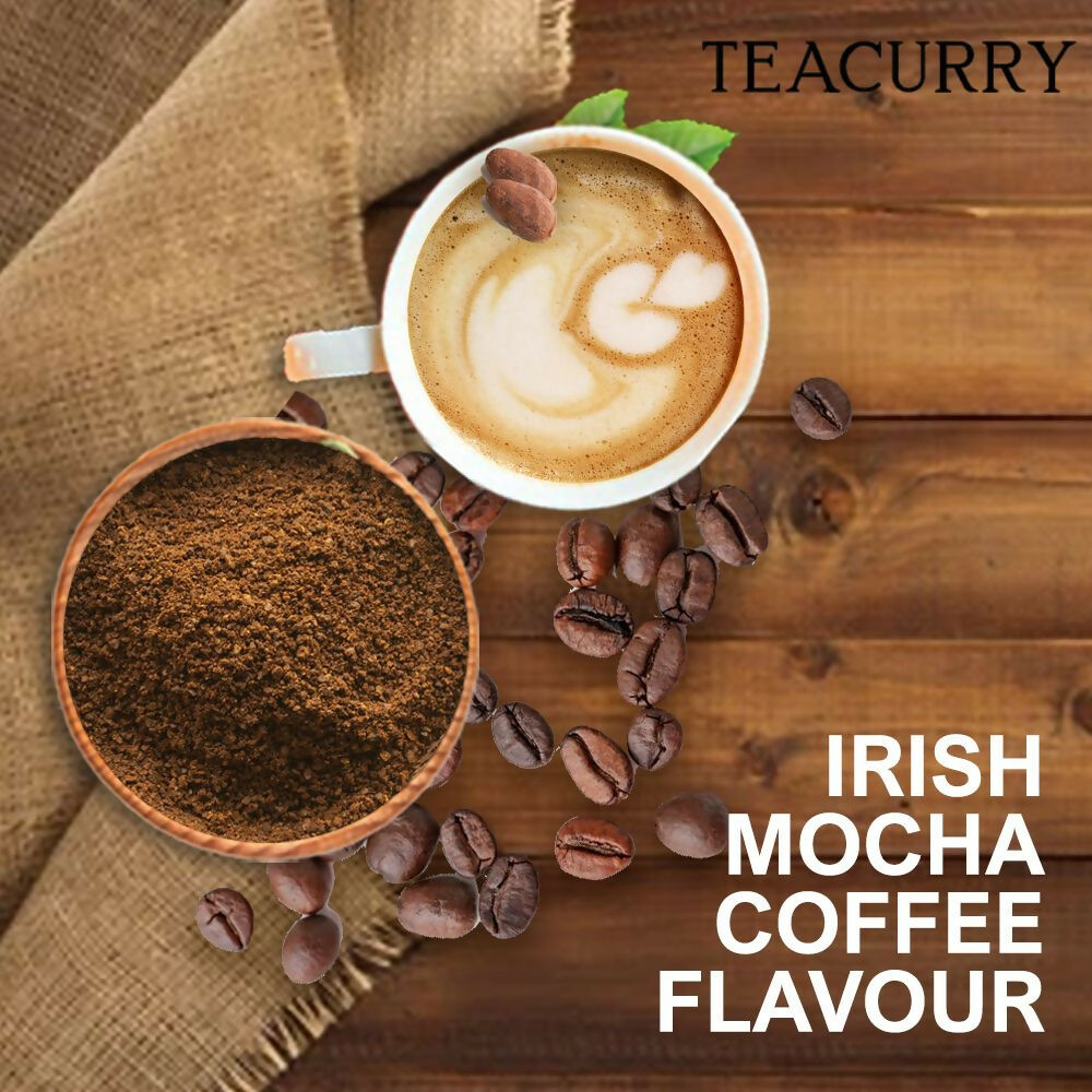 Teacurry Irish Mocha Instant Coffee - Arabica Freeze Dried Coffee for Instant Hot & Cold Coffee