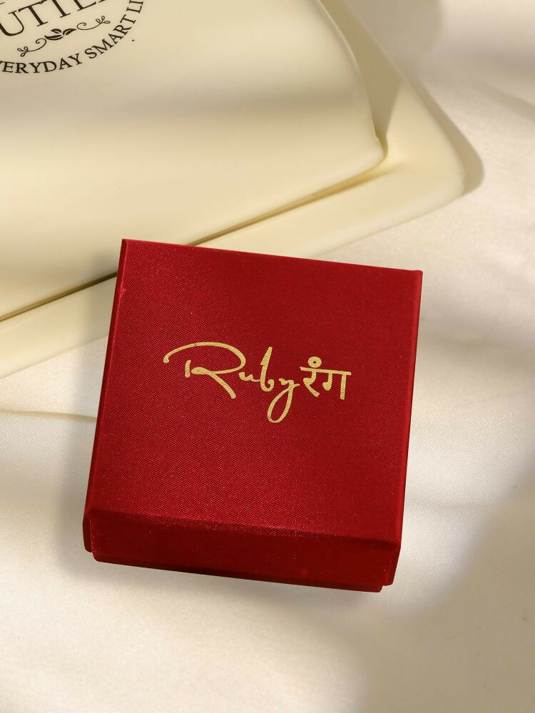 Gold Toned Kundan Earrings - Ruby Raang