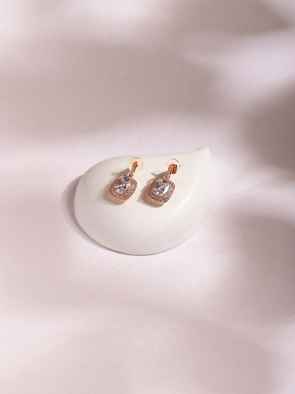 Rose Gold Earrings- Ruby Raang