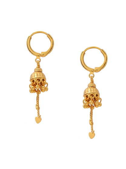 Ruby Raang Gold Loop Heart Earrings