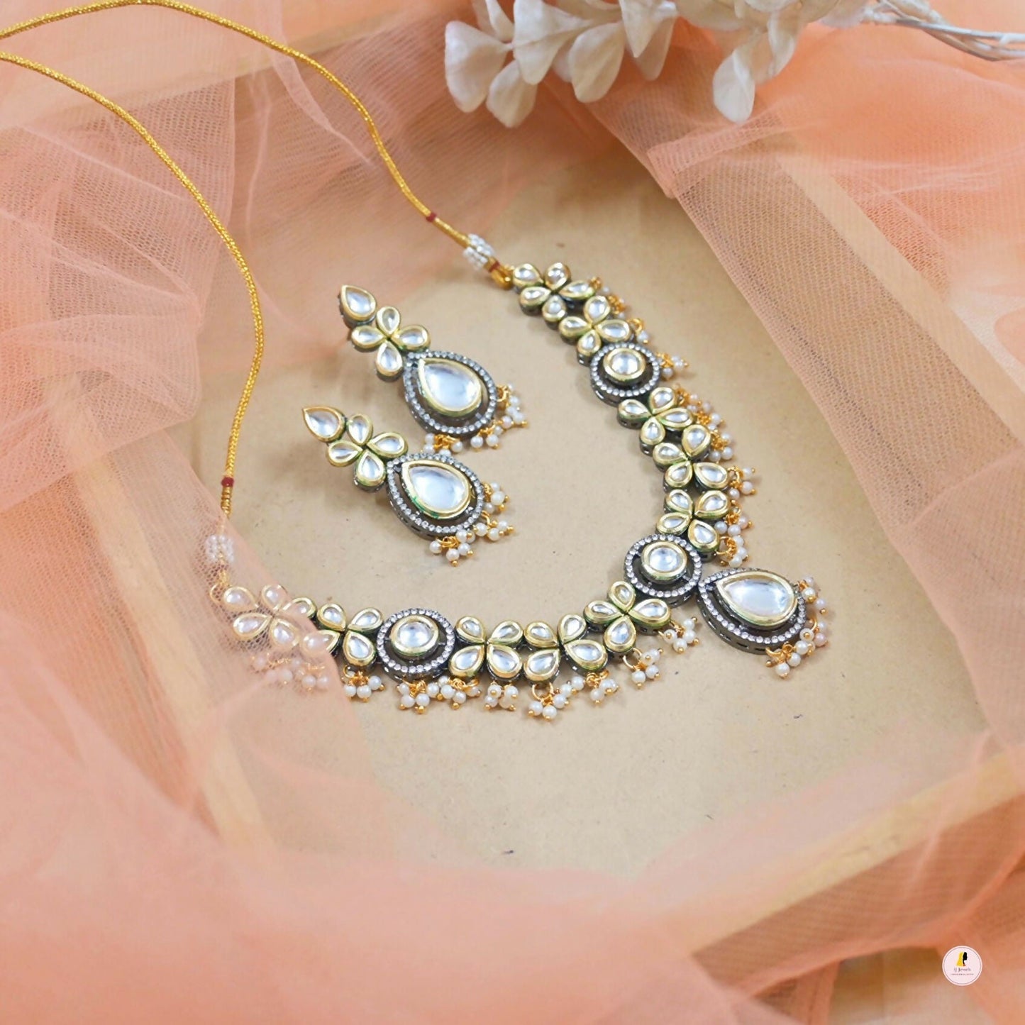 Joban Fashion Copper Polki Kundan Jewellery Set