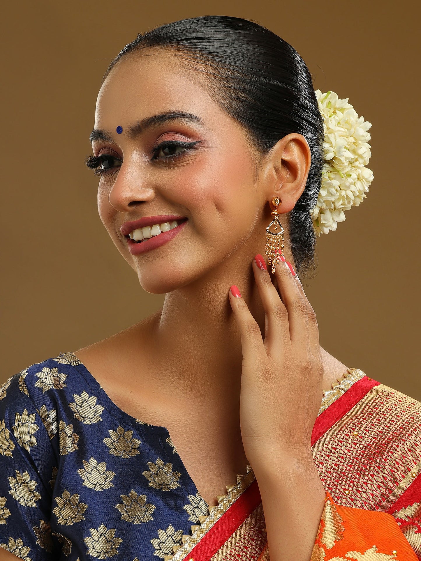 Ruby Raang Gold Dangler Earrings