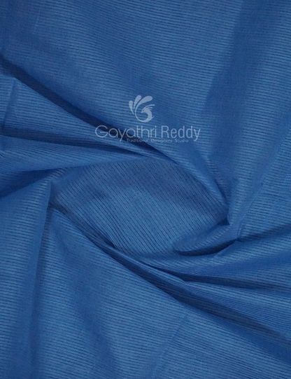 Dual Shades of Blue Pure Mangalgiri Cotton By Gayathri Reddy Designer Studio