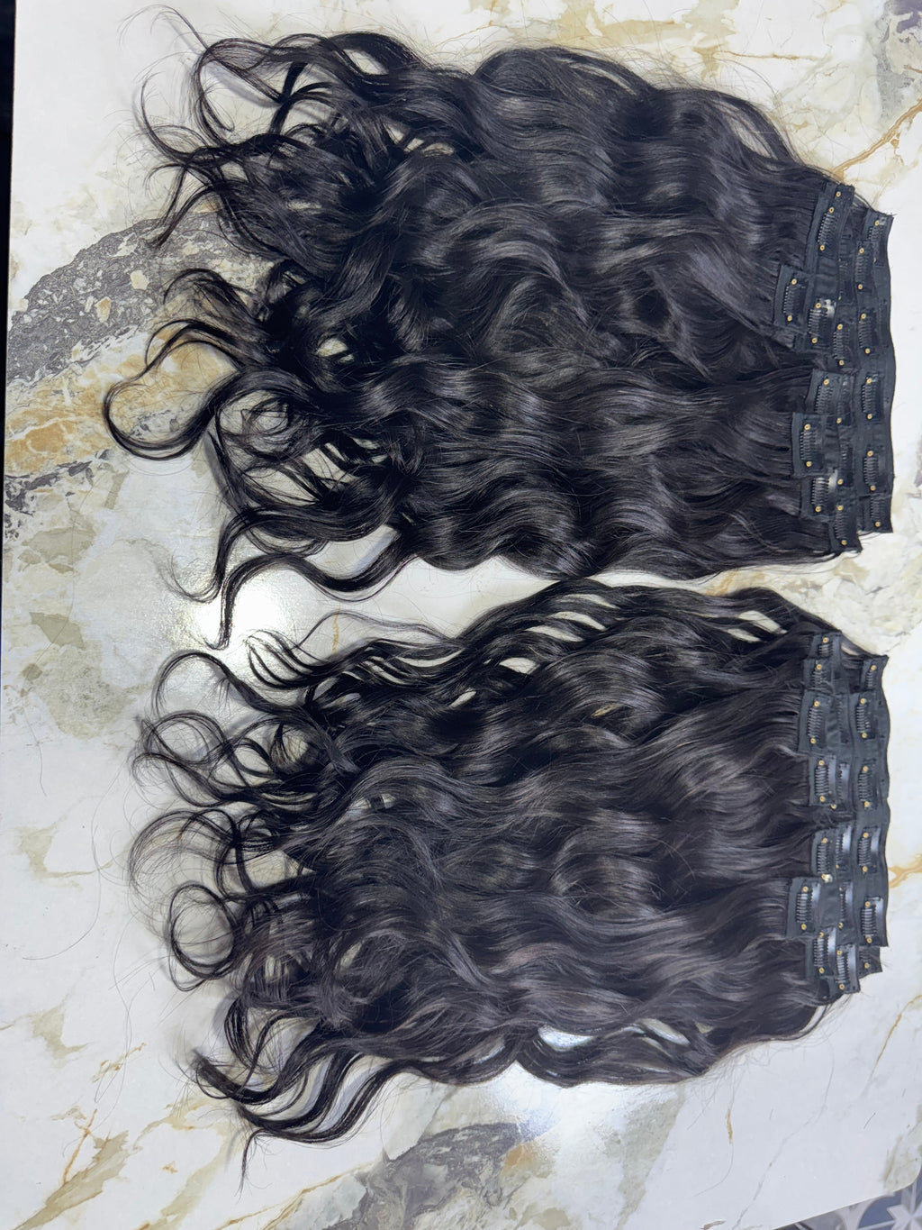 Indian Virgin Wavy Clip On Set