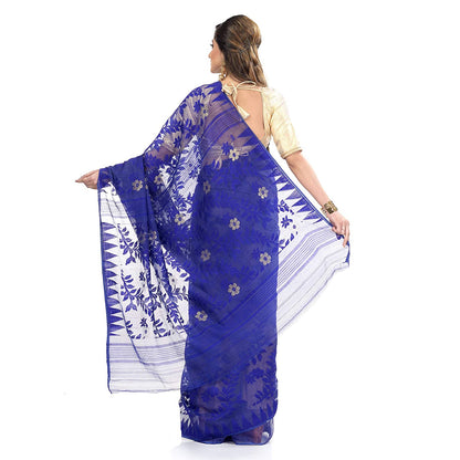 Desh Bidesh Women's Traditional Bengal Tant Handloom Dhakai Jamdani Cotton Saree