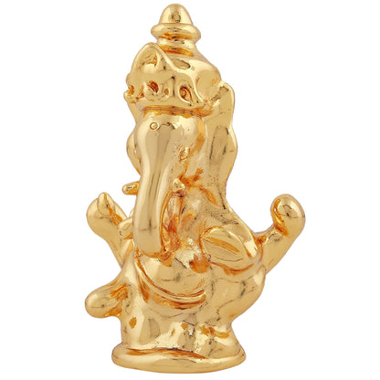 Estele Gold-Polished Spiritual Lord Ganesha Idol for Gifts & HouseWarming/Home/Office Decors