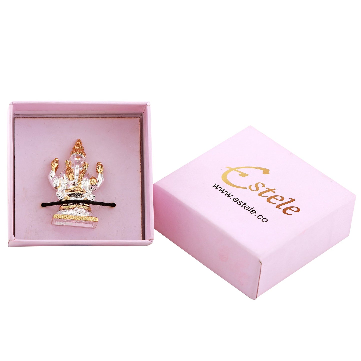 Estele Gold-Polished Spiritual Lord Bal Ganesha Idol for Gifts & HouseWarming/Home/Office Decors