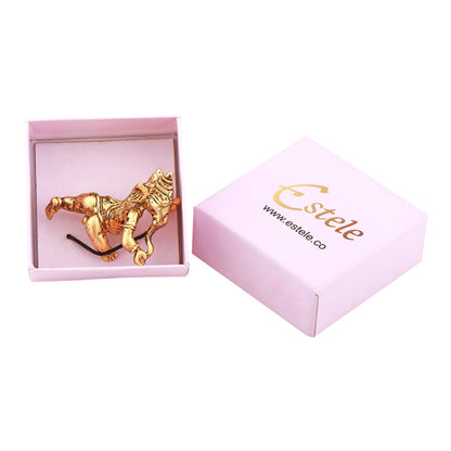 Estele Gold-Polished Spiritual Lord Bal Ganesha Idol for Gifts & HouseWarming/Home/Office Decors