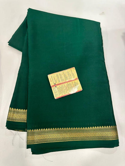 90 gm Thickness Pure Mysoore Silk Saree