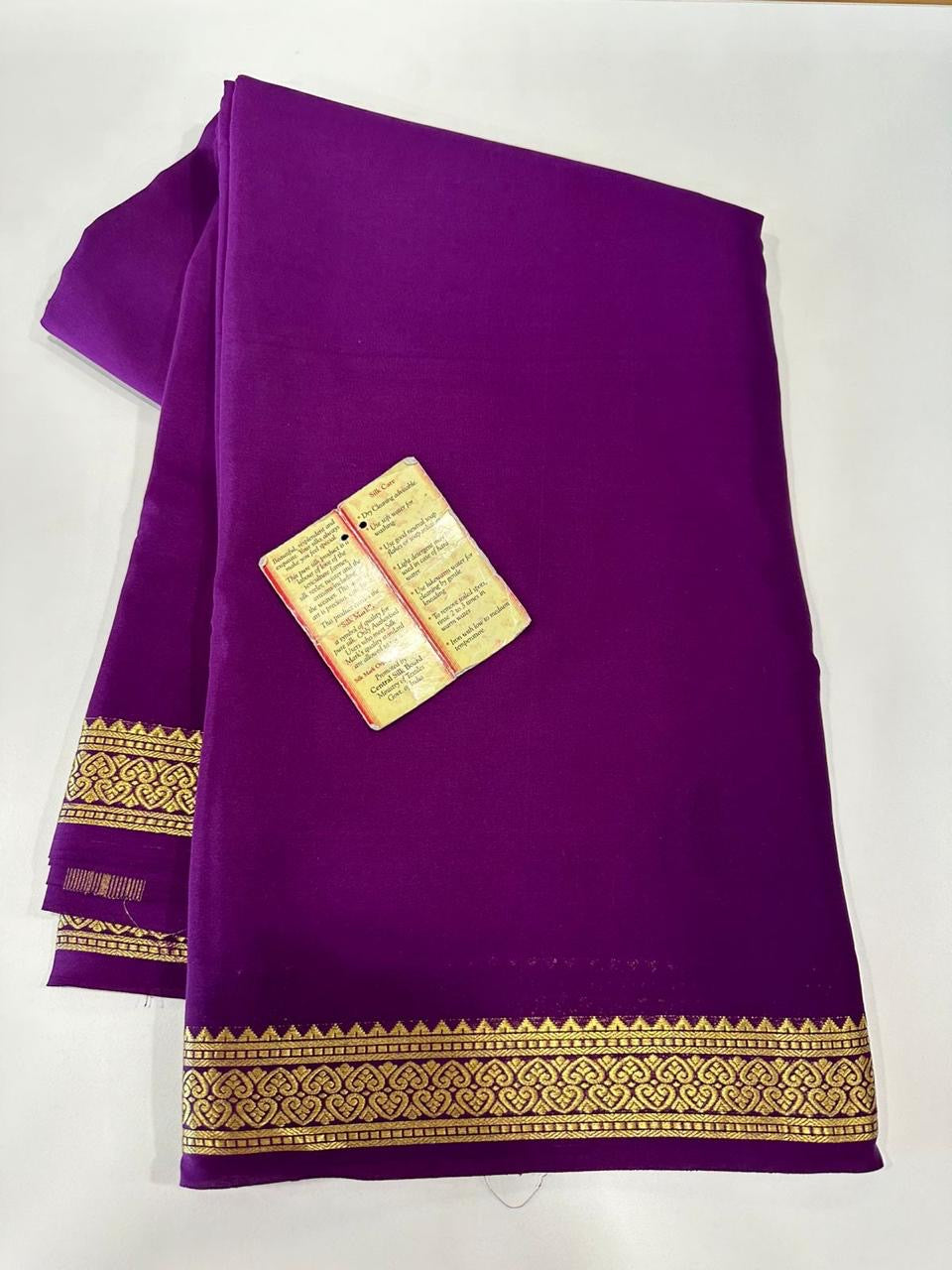 90 gm Thickness Pure Mysoore Silk Saree