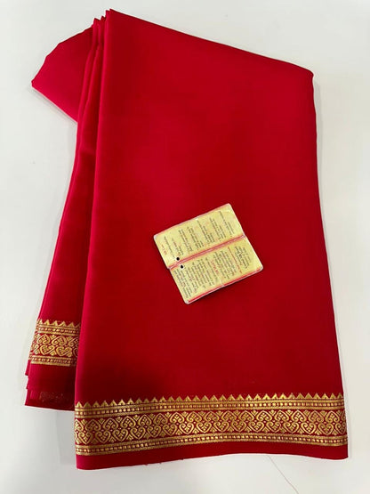 90 gm Thickness Pure Mysoore Silk Saree
