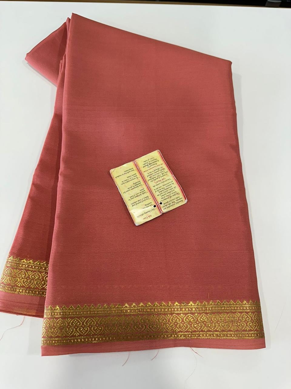 90 gm Thickness Pure Mysoore Silk Saree