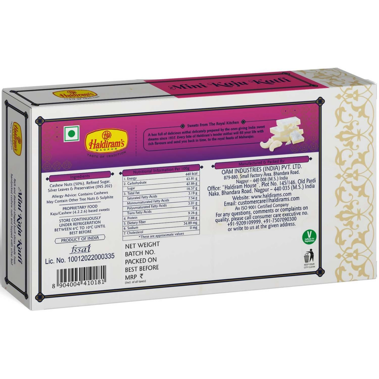 Haldiram's Nagpur Kaju Katli, Badam Katli, Mini Kaju Katli