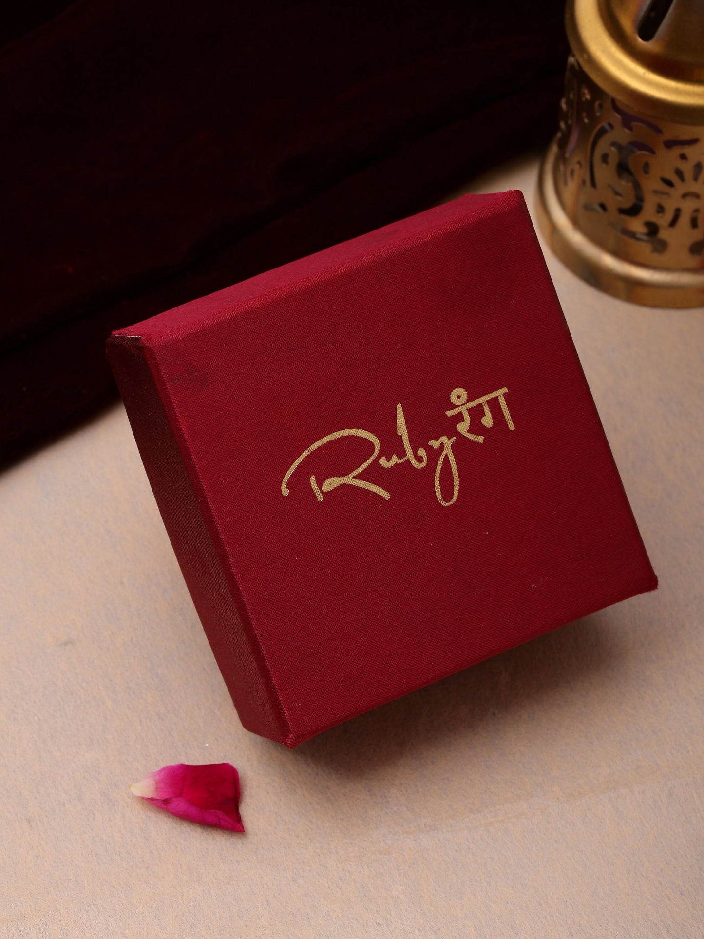 Ruby Raang Gold Long Kundan & Pearl Dangler Earrings