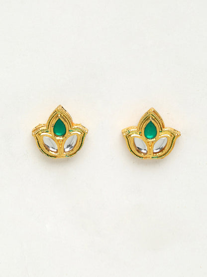 Kundan Studs - Ruby Raang