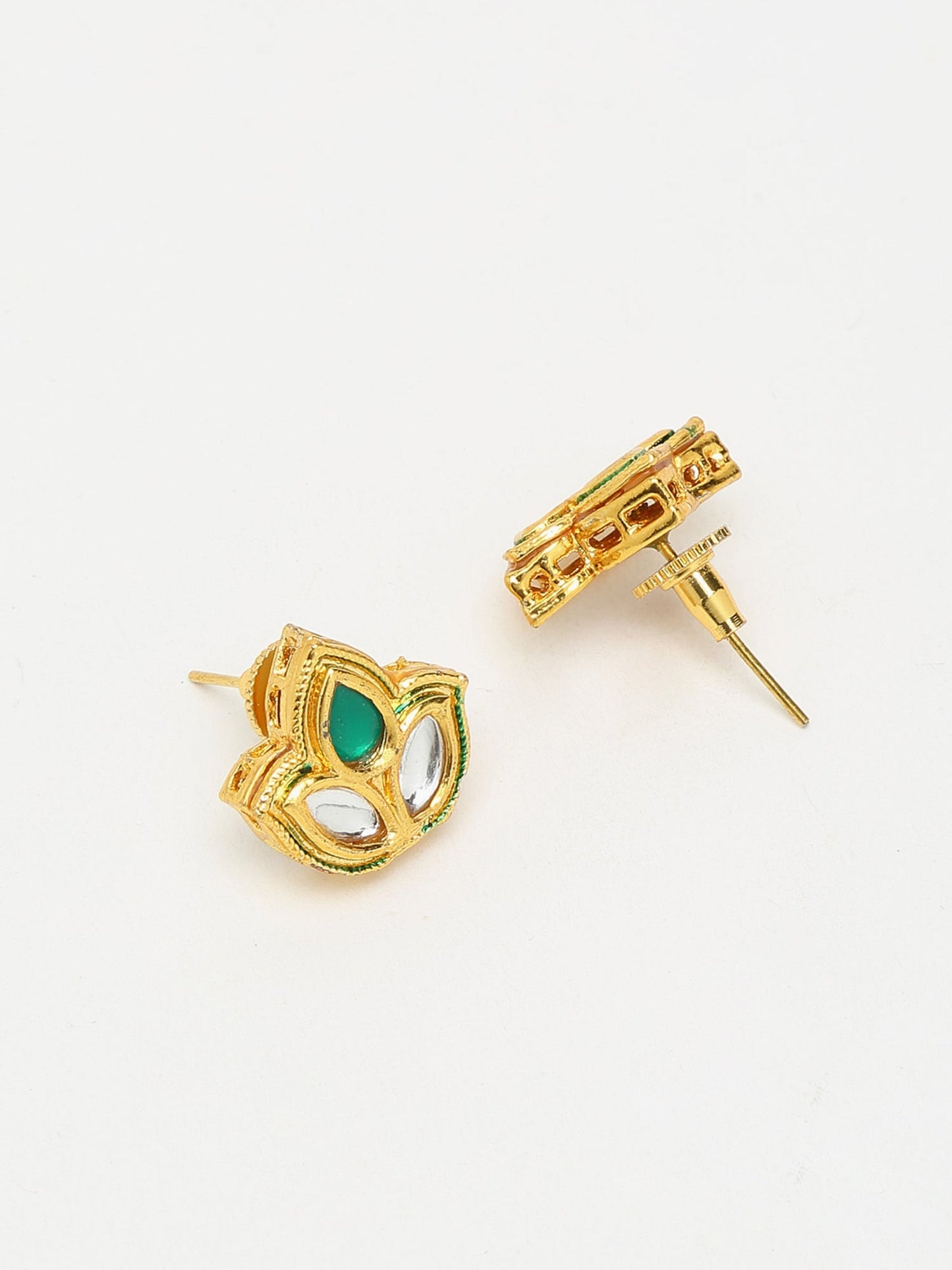 Kundan Studs - Ruby Raang