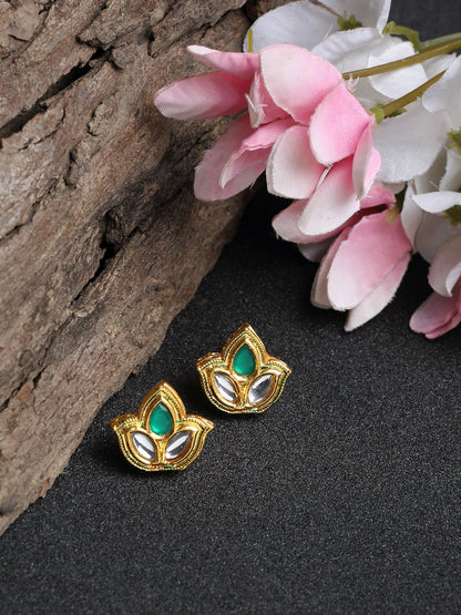 Kundan Studs - Ruby Raang