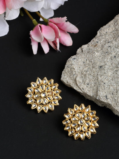 Kundan Studs - Ruby Raang