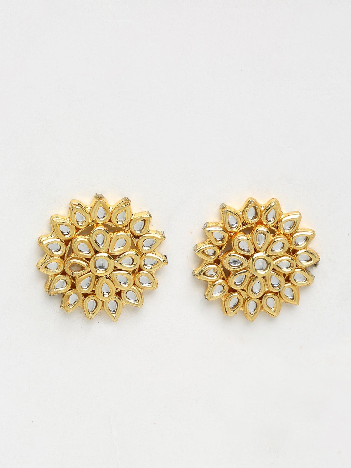 Kundan Studs - Ruby Raang