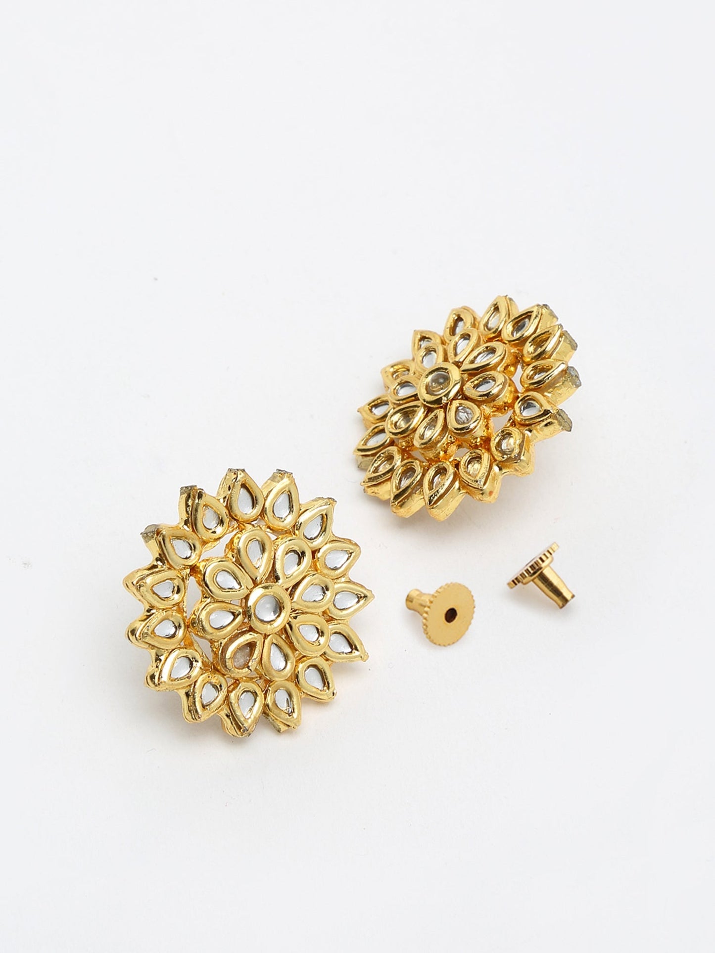 Kundan Studs - Ruby Raang