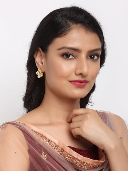 Kundan Studs - Ruby Raang