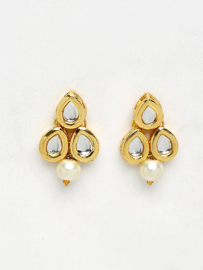 Kundan Studs - Ruby Raang