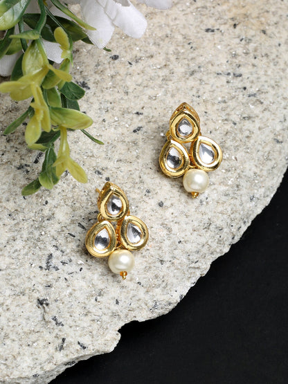 Kundan Studs - Ruby Raang
