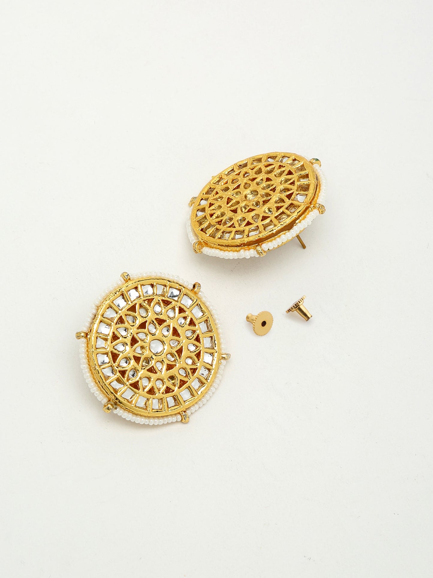 Kundan Earrings - Ruby Raang