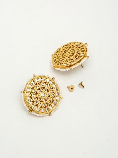 Kundan Earrings - Ruby Raang