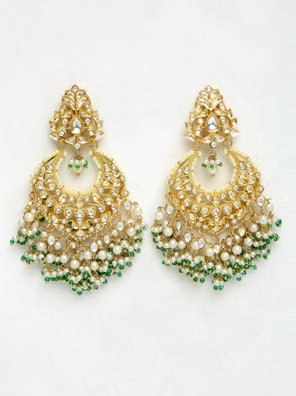 Kundan Stone Earrings - Ruby Raang