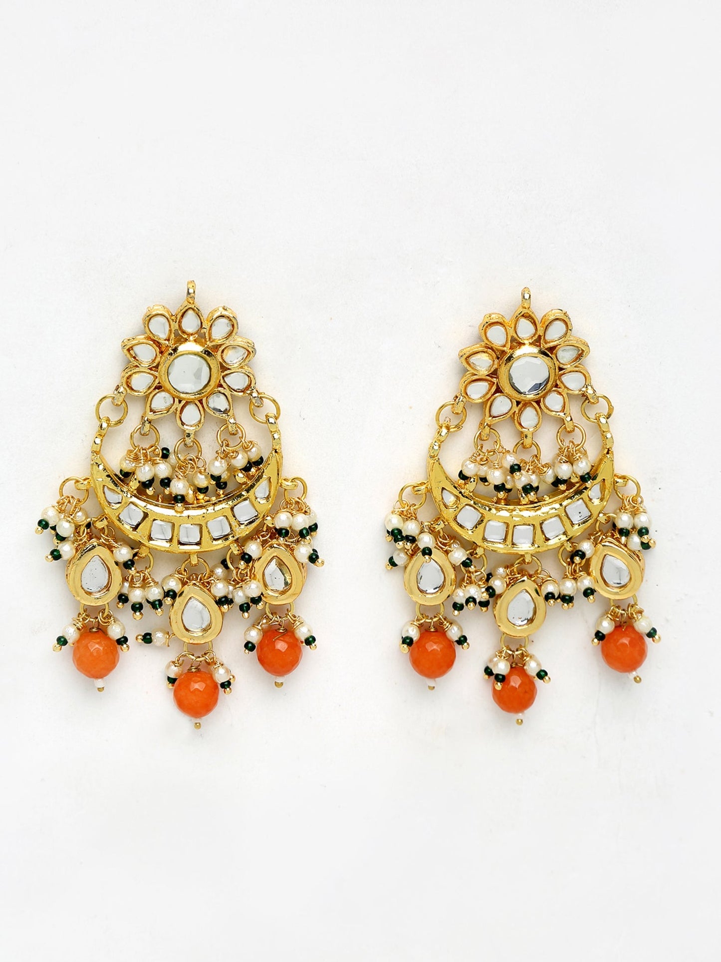 Kundan Earrings - Ruby Raang