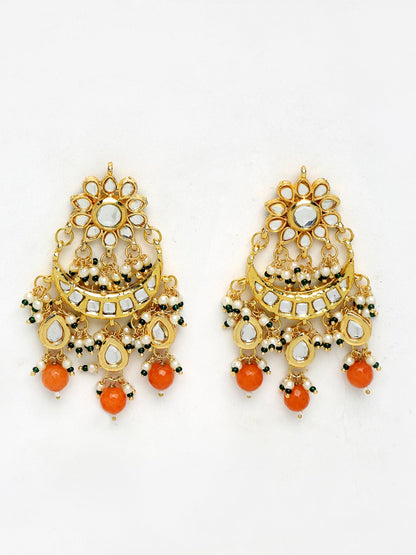 Kundan Earrings - Ruby Raang