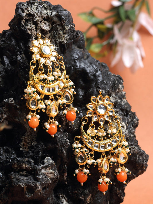 Kundan Earrings - Ruby Raang