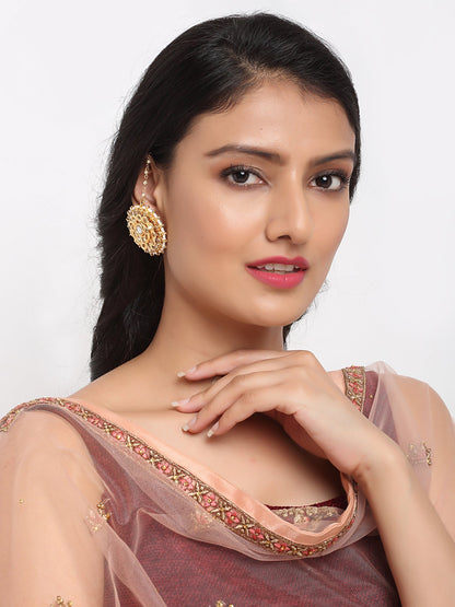 Kundan Studs - Ruby Raang