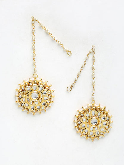 Kundan Studs - Ruby Raang