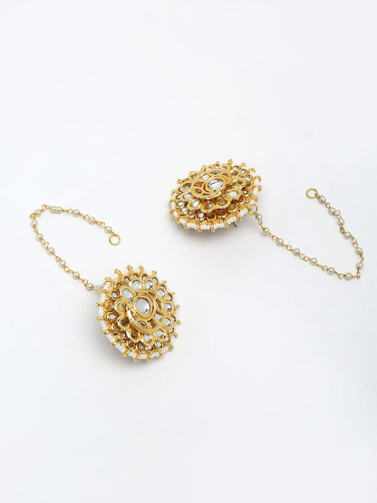 Kundan Studs - Ruby Raang