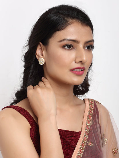 Kundan Studs - Ruby Raang