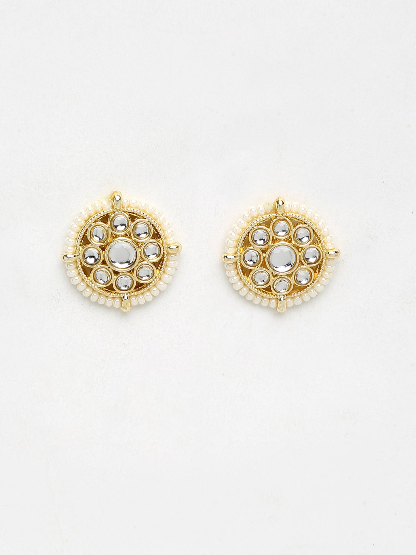 Kundan Studs - Ruby Raang