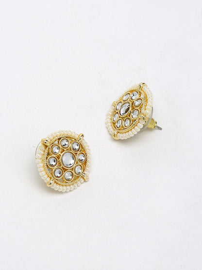 Kundan Studs - Ruby Raang