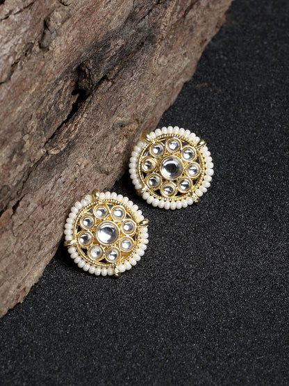 Kundan Studs - Ruby Raang