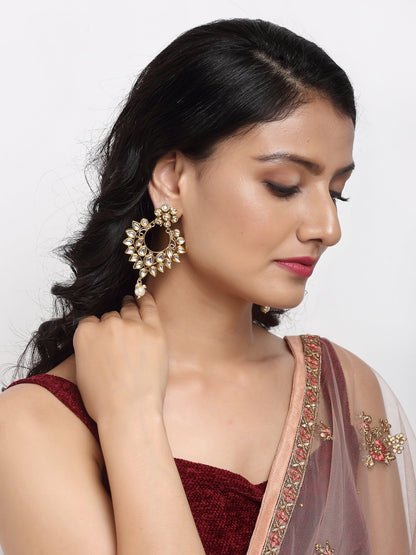 Kundan Earrings - Ruby Raang