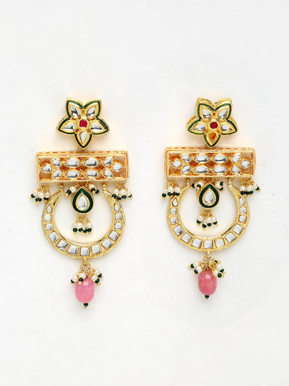 Kundan Earrings - Ruby Raang
