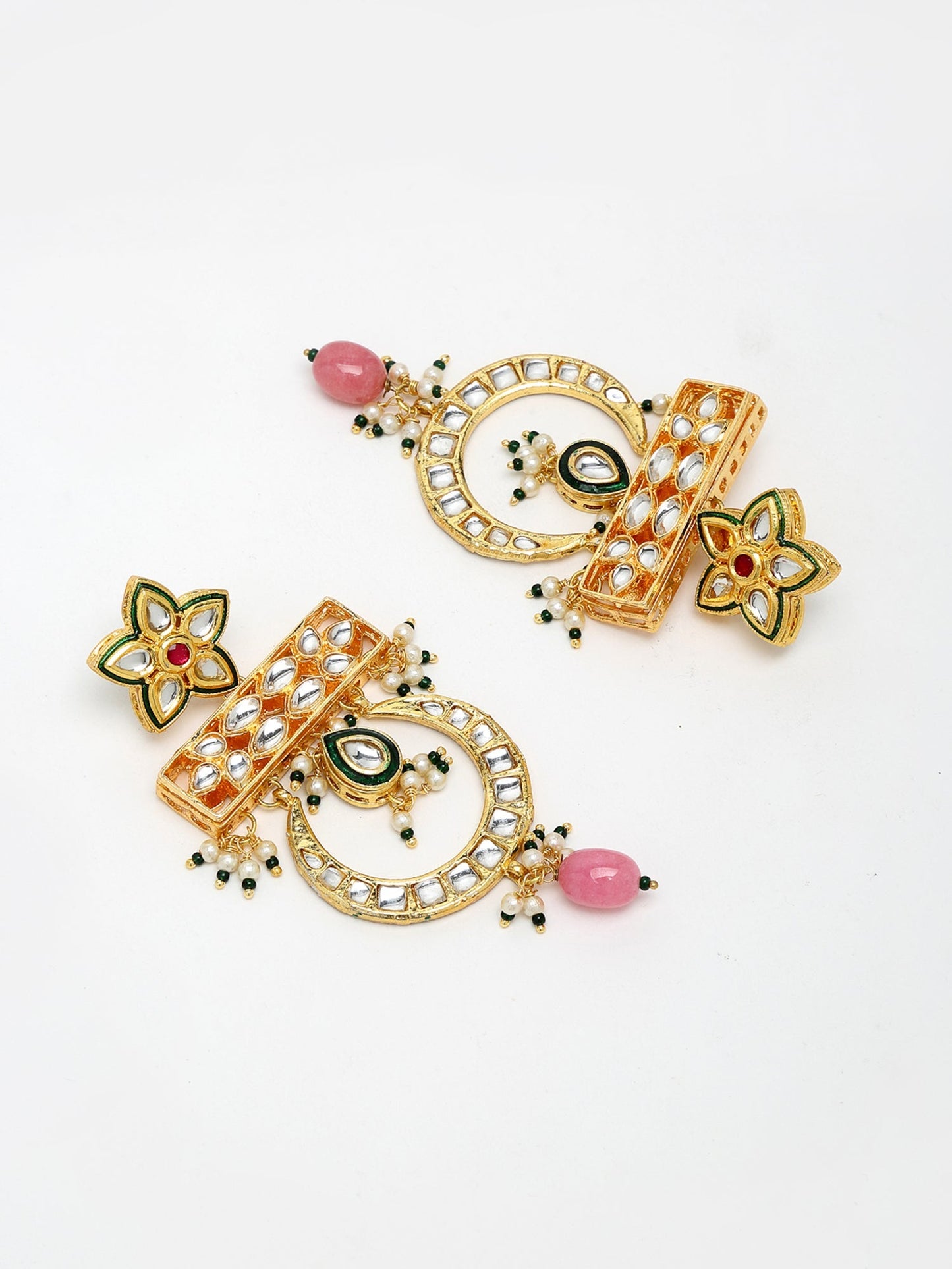 Kundan Earrings - Ruby Raang