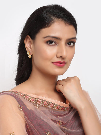 Kundan Studs - Ruby Raang