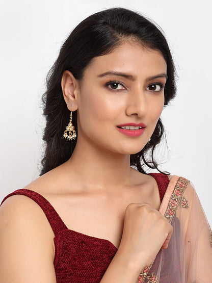 Kundan Studs - Ruby Raang