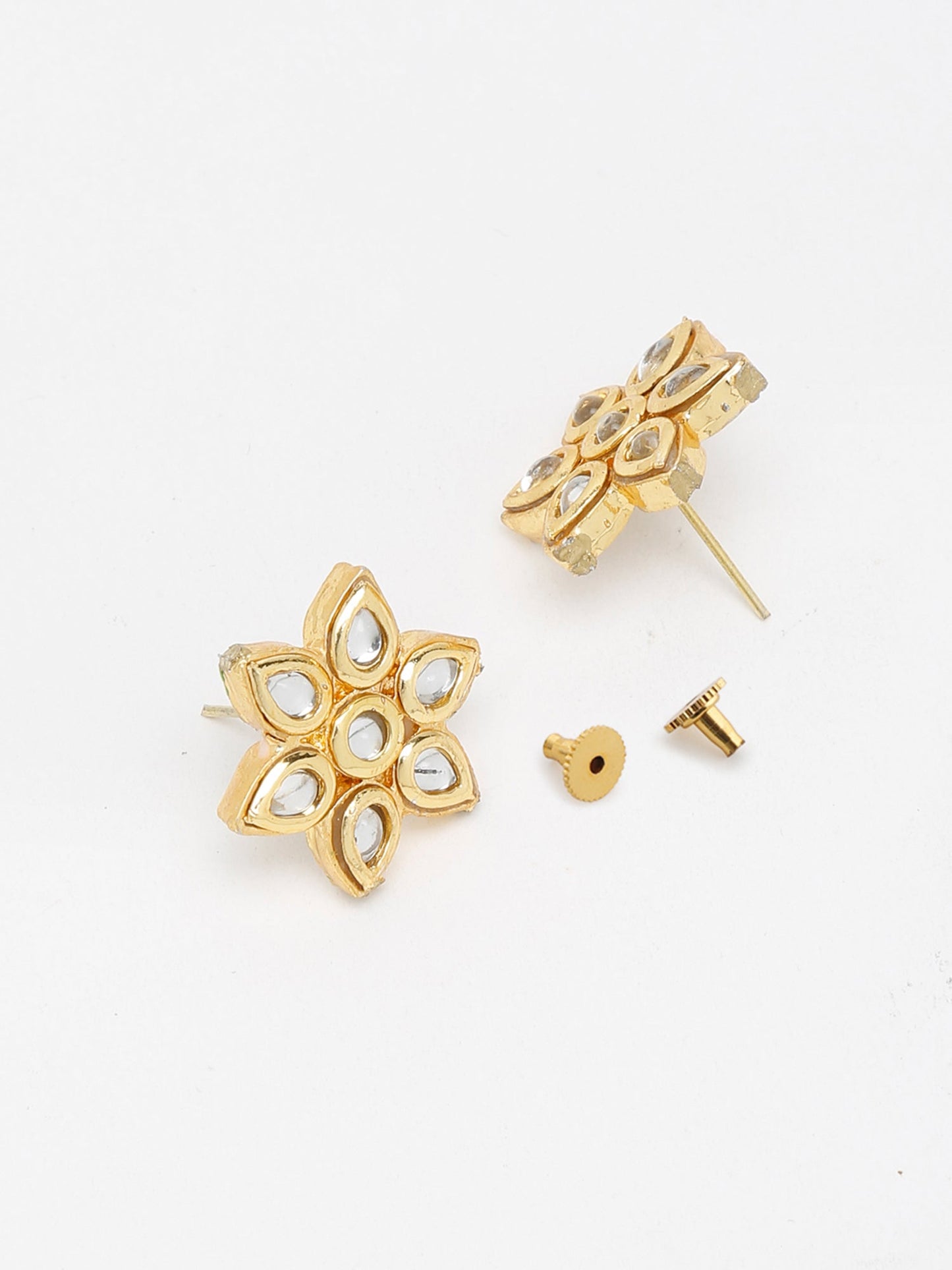 Kundan Studs - Ruby Raang