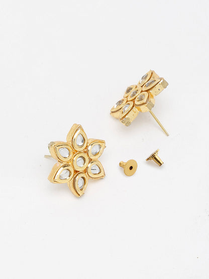 Kundan Studs - Ruby Raang