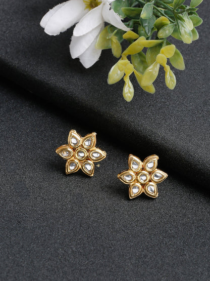 Kundan Studs - Ruby Raang